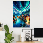 Nachtsymphonie: Lake Serenity Poster (Heimbüro)