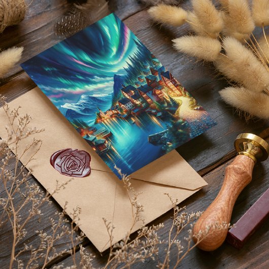 Nachtsymphonie: Lake Serenity Postkarte