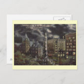 Nachtszene, Buffalo, New York Vintag Postkarte (Vorne/Hinten)