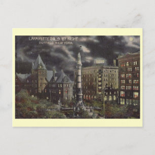 Nachtszene, Buffalo, New York Vintage Postkarte