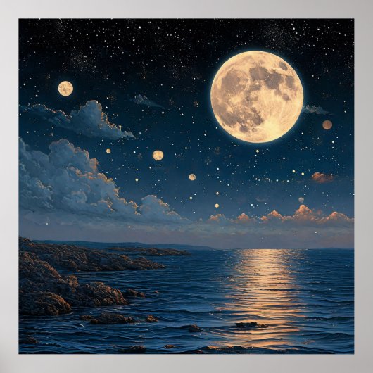 Nachtszene Poster (Vorne)