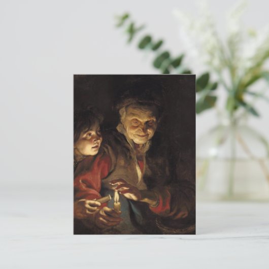 Nachtszene Postkarte (Stehend Vorderseite)