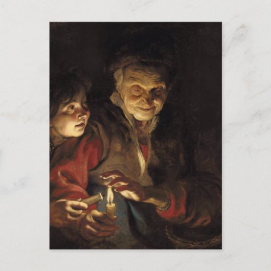 Nachtszene Postkarte (Vorderseite)