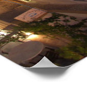 Nachtszene Santorini Poster (Ecke)