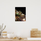Nachtszene Santorini Poster (Küche)