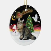 Nachttisch FLight - American Bobtail (tabby1) Keramikornament (Rechts)