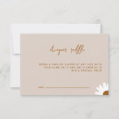 Nachttisch Rosa Boho Babydusche-Windel-Gewinnspiel (Vorderseite)