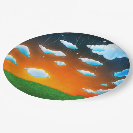 Nachtträume Pappteller (Schrägansicht)