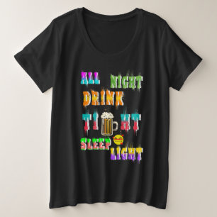 Nachttrinklicht Große Größe T-Shirt