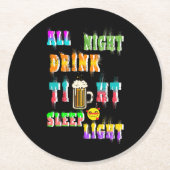 Nachttrinklicht Runder Pappuntersetzer (Vorderseite)