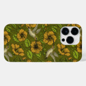 Nachttropischer Garten gelb und grün iPhone Hülle (Rückseite (Horizontal))