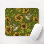 Nachttropischer Garten gelb und grün Mousepad (Mit Mouse)