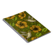 Nachttropischer Garten gelb und grün Notizblock (Rechte Seite)