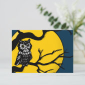 Nachtuhhalloween Einladung (Stehend Vorderseite)