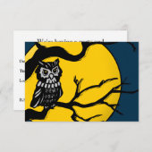 Nachtuhhalloween Einladung (Vorne/Hinten)