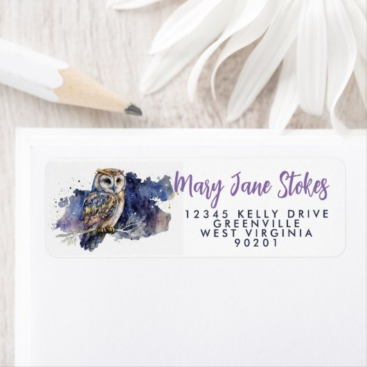 Nachtumschlag RÜCKSENDEADRESSE Sternenhimmel Mond (Insitu)