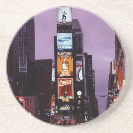 Nachtverkehr auf dem New York Times Square Getränkeuntersetzer