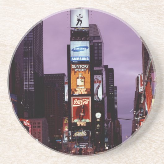 Nachtverkehr auf dem New York Times Square Getränkeuntersetzer (Vorne)
