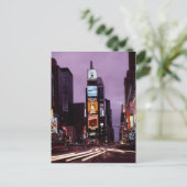 Nachtverkehr auf dem New York Times Square Postkarte (Stehend Vorderseite)