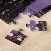 Nachtverkehr auf dem New York Times Square Puzzle (Seite)