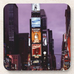 Nachtverkehr auf dem New York Times Square Untersetzer