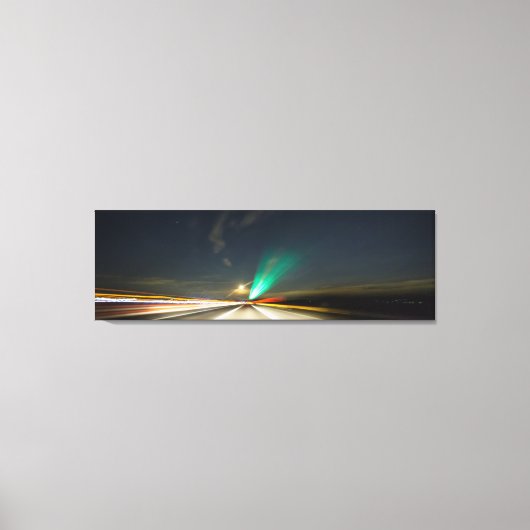 Nachtverkehr Leinwanddruck (Vorderseite)