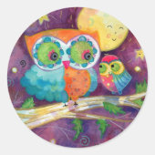 Nachtverschiebung Runder Aufkleber (Vorderseite)