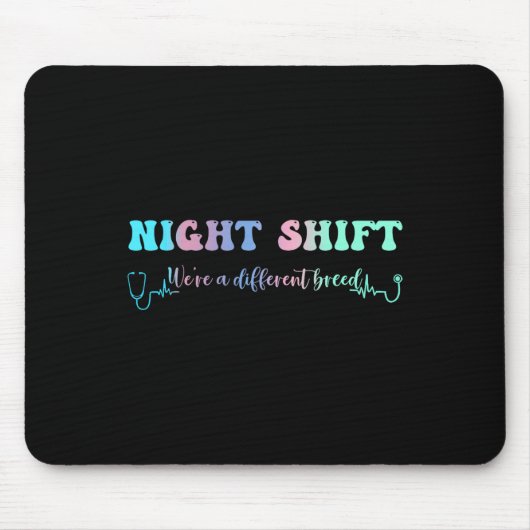 Nachtverschiebung Unterschiedliche Rasse Stethosco Mousepad (Vorne)