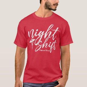 Nachtverschiebung Unterschiedliches Rasse Stethosc T-Shirt