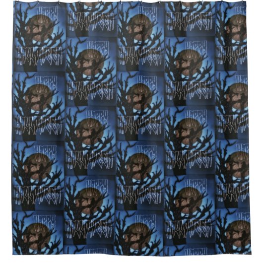 Nachtvögel im Auge Duschvorhang (Vorderseite)