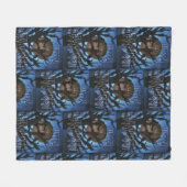 Nachtvögel im Auge Fleecedecke (Vorderseite (Horizontal))