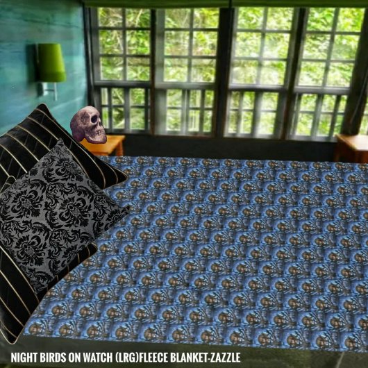 Nachtvögel im Auge Fleecedecke