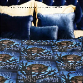 Nachtvögel im Auge Fleecedecke