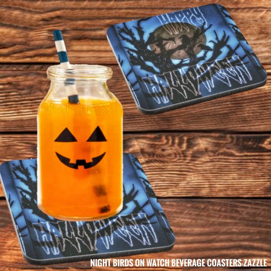 Nachtvögel im Auge Getränkeuntersetzer