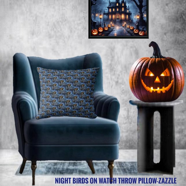 Nachtvögel im Auge Kissen (Von Creator hochgeladen)