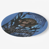 Nachtvögel im Auge Pappteller (Schrägansicht)