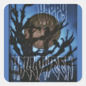 Nachtvögel im Auge Quadratischer Aufkleber (Vorderseite)