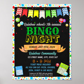 Nachtvorlage von Bingo Poster