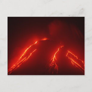 Nachtvulkan Klyuchevskaya Sopka Postkarte