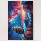 Nachtwache der Eule, Gebirgskette, Watchful Owl Puzzle (Vertikal)