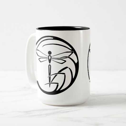 Nachtwache - Double Dragonfly B&W - Tasse (Vorderseite Links)