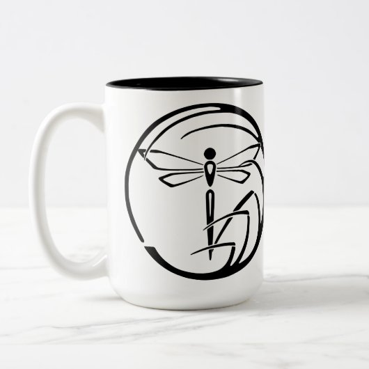 Nachtwache - Double Dragonfly B&W - Tasse (Links)