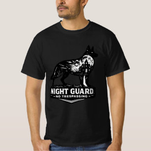 Nachtwache Kein Zutritt Deutscher Schäferhund Hall T-Shirt