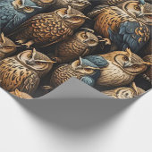 Nachtwache: Muster der Owl-Ansammlung Geschenkpapier (Ecke)