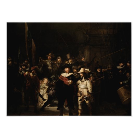Nachtwache von Rembrandt Fotodruck (Vorne)