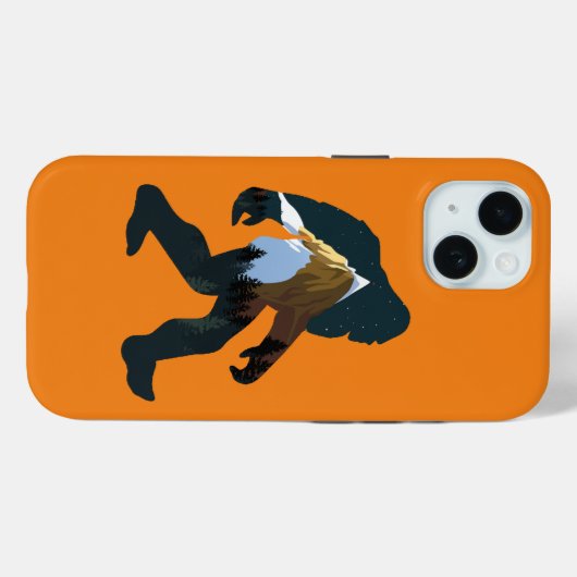 Nachtwald Bigfoot Case-Mate iPhone Hülle (Rückseite (Horizontal))