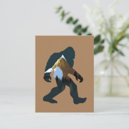 Nachtwald Bigfoot Postkarte