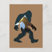 Nachtwald Bigfoot Postkarte (Vorderseite)