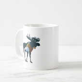 Nachtwald-Elch Kaffeetasse (Vorderseite Links)