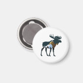 Nachtwald-Elch Magnet (Vorderseite/Rückseite)